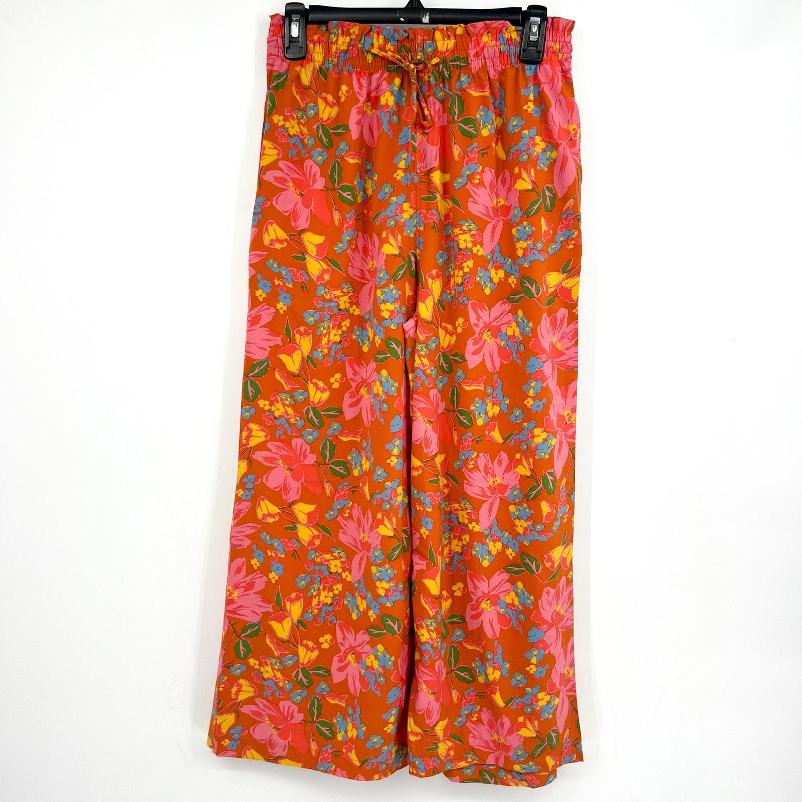 TOAD & CO. Women's Sunkissed Wide Leg Pants Small Orange Persimmon Tulip NWT