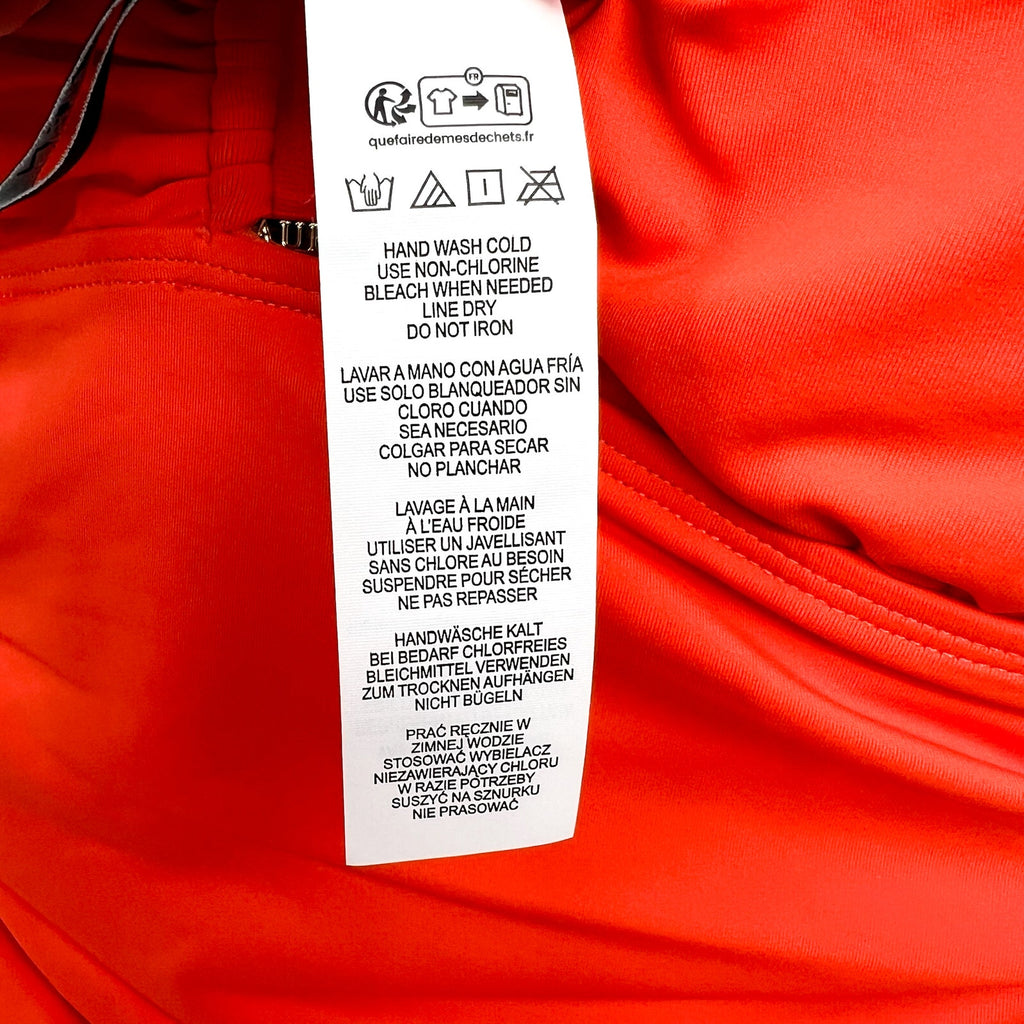 LAUREN RALPH LAUREN Ring One Piece Swimsuit Size 12 Orange Over The Shoulder NWT