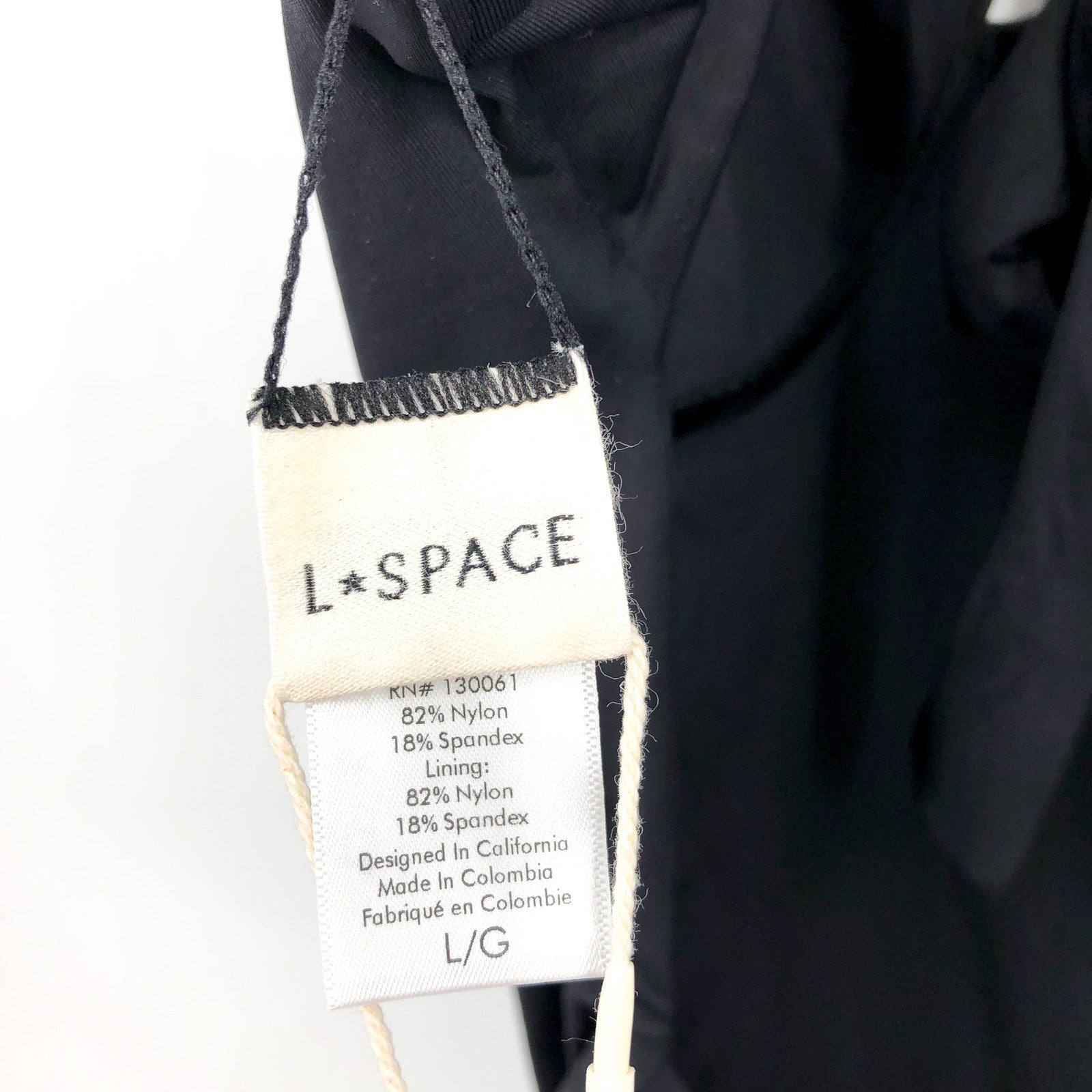 L*SPACE Women's Kendall Classic One Piece Swimsuit Large Black Open Back NWT