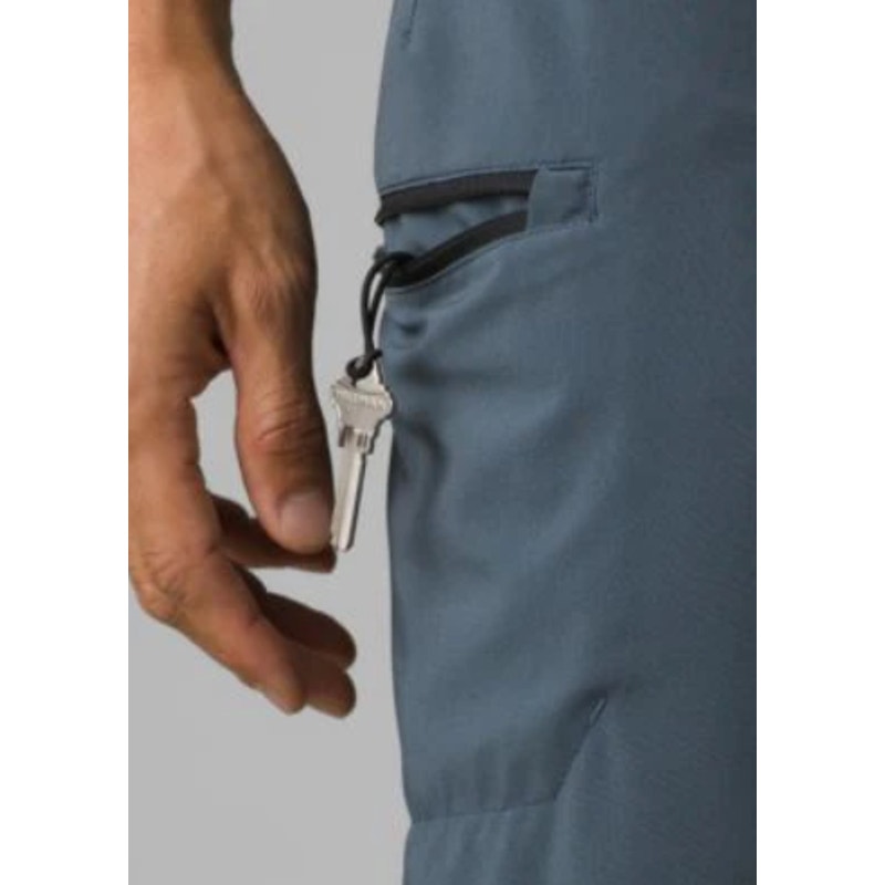 PRANA Men's Fenton Board Shorts Size 36 Grey Blue 7" Inseam Drawcord Swim NWT