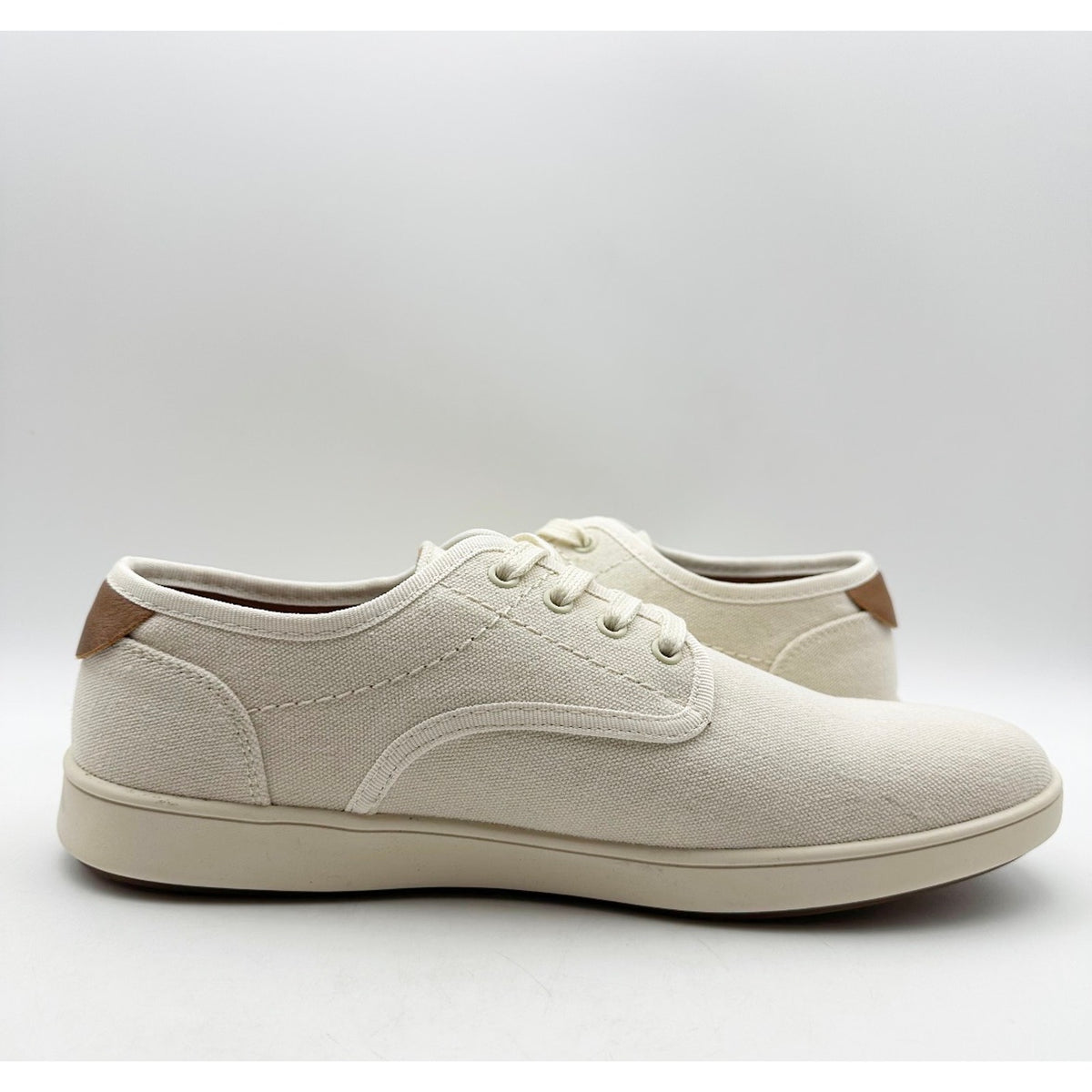 STEVE MADDEN Mens Fenta Casual Sneakers Size 12 M Cream White Fabric NIB