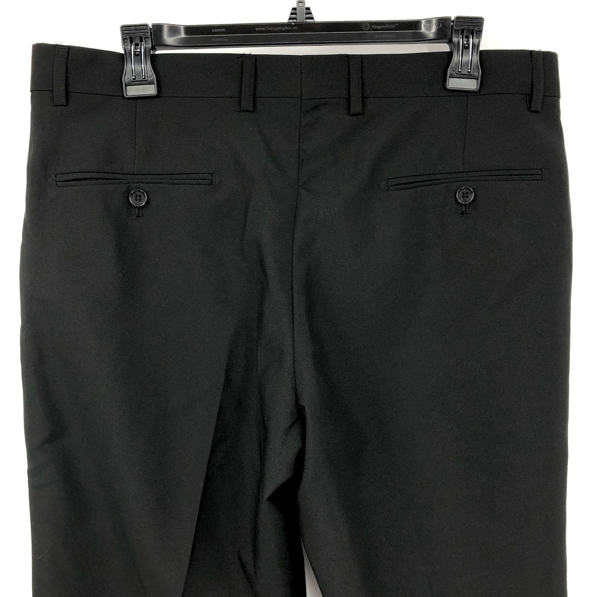 OPPOSUITS Mens Slim Fit Dress Pants 36 x 33 Black Straight Leg Flat Front NWOT