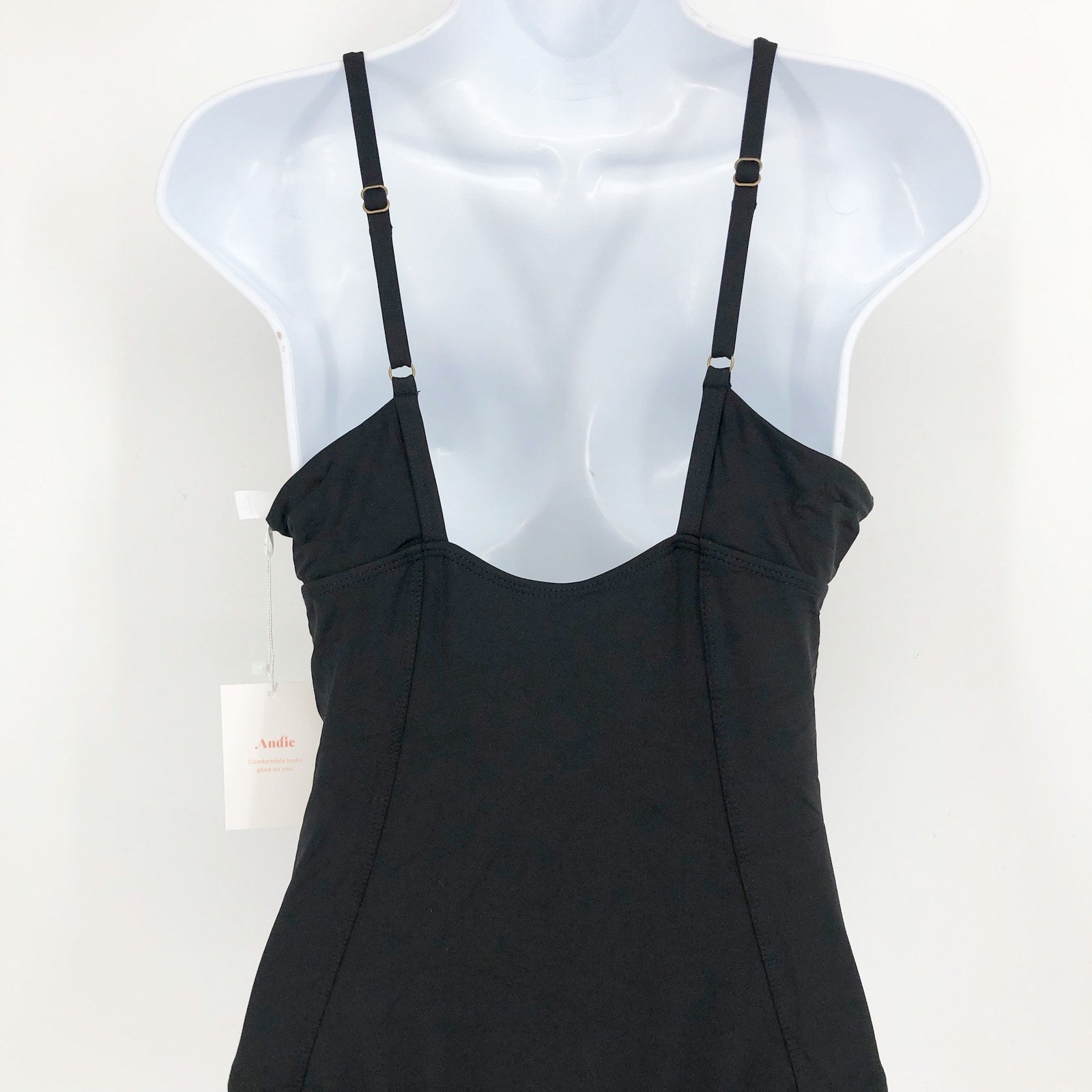 ANDIE SWIM Women's The Havana One Piece Swimsuit Medium Black Square Neck