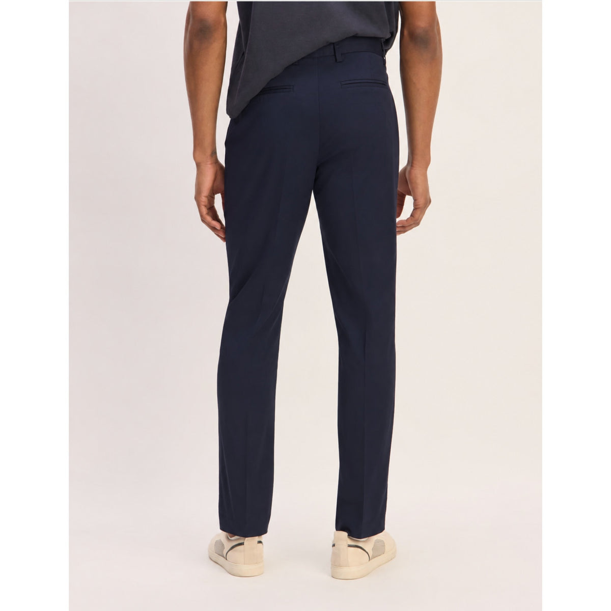 EVERLANE Mens Air Chino Pants 35x32 Navy Blue Stretch Cotton Poplin Slim Fit NWT