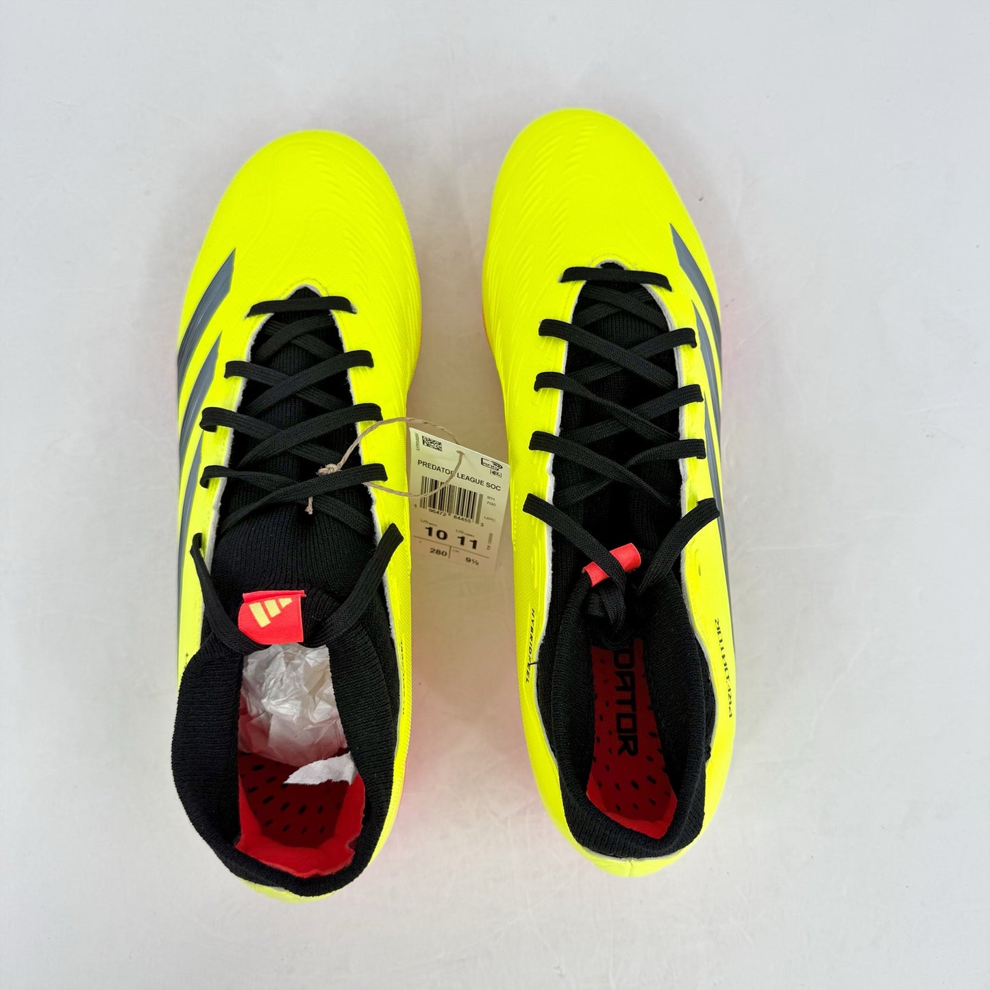 Adidas Mens Predator League Mid FG Soccer Cleats US 10 Yellow Black Athletic NIB