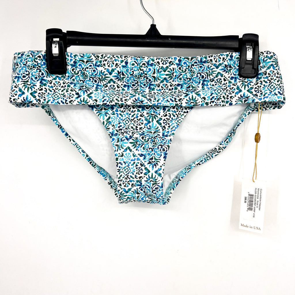 HELEN JON Women's Convertible Hipster Bikini Bottom Small Blue Montrose NWT