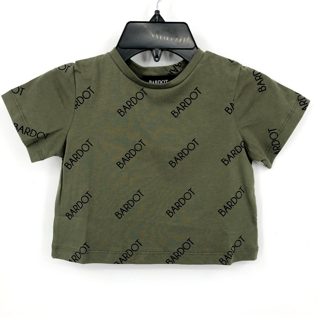 BARDOT JUNIOR Toddler Bardot Tee 4T Khaki Green Short Sleeves NWT
