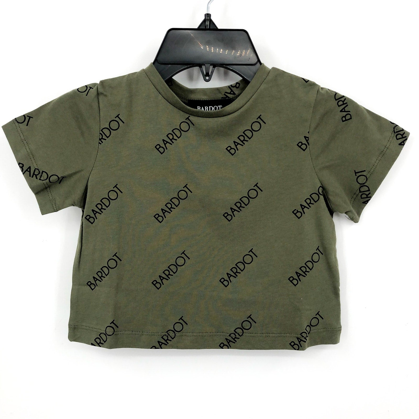 BARDOT JUNIOR Toddler Bardot Tee 4T Khaki Green Short Sleeves NWT
