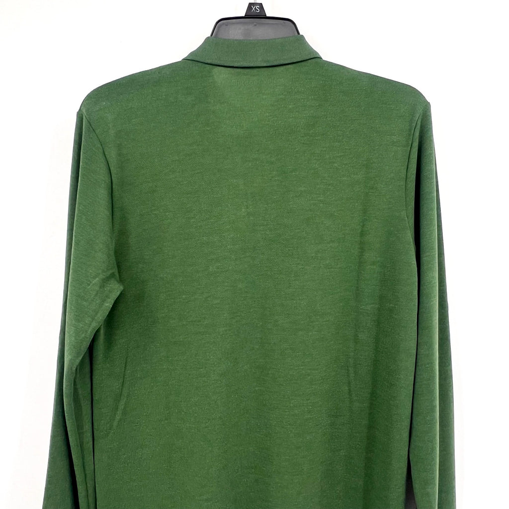 OUTDOOR VOICES Men's Birdie Long Sleeve Polo Shirt XXS Greenwoods DriRELEASE NWT