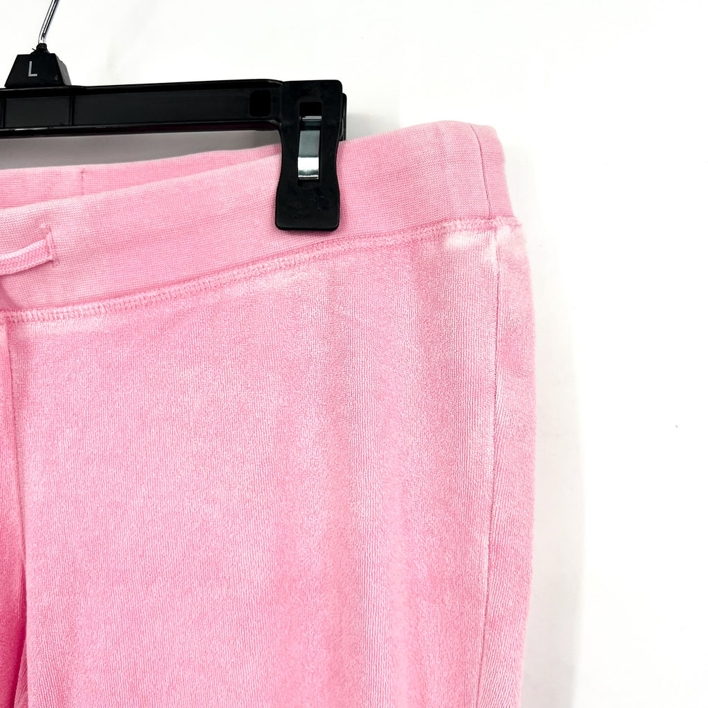 Juicy Couture Garment Dyed Heritage Wide Leg Track Pants Small Hot Pink NWT