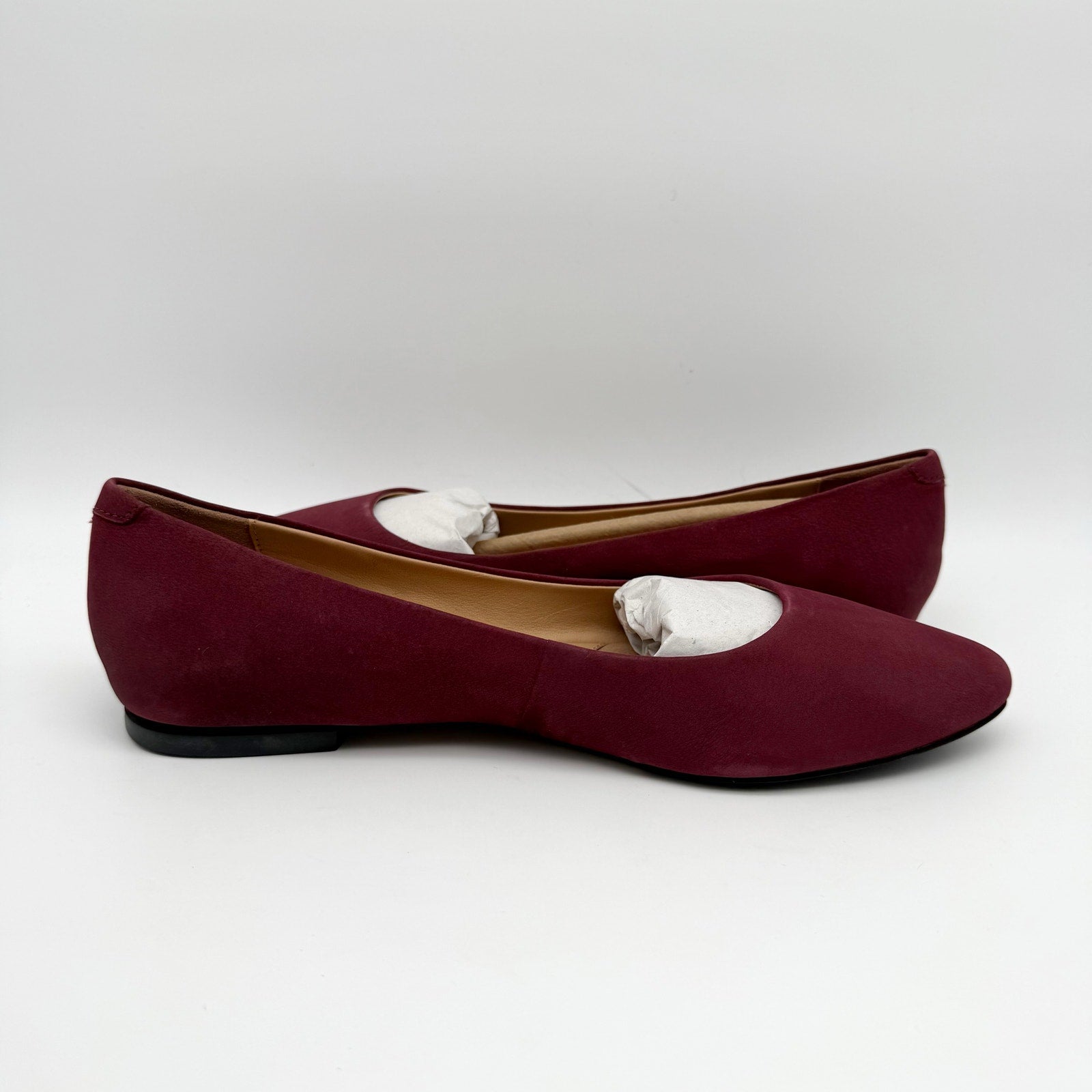 Trotters Womens Estee Flats US 9 M Dark Cherry Red Nubuck Leather NIB