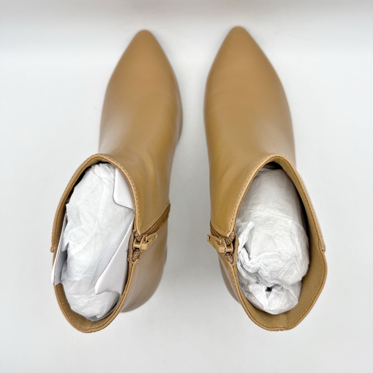 Rockport Womens Milia Block Bootie US 7 M EU 37.5 Tan Brown Leather NIB