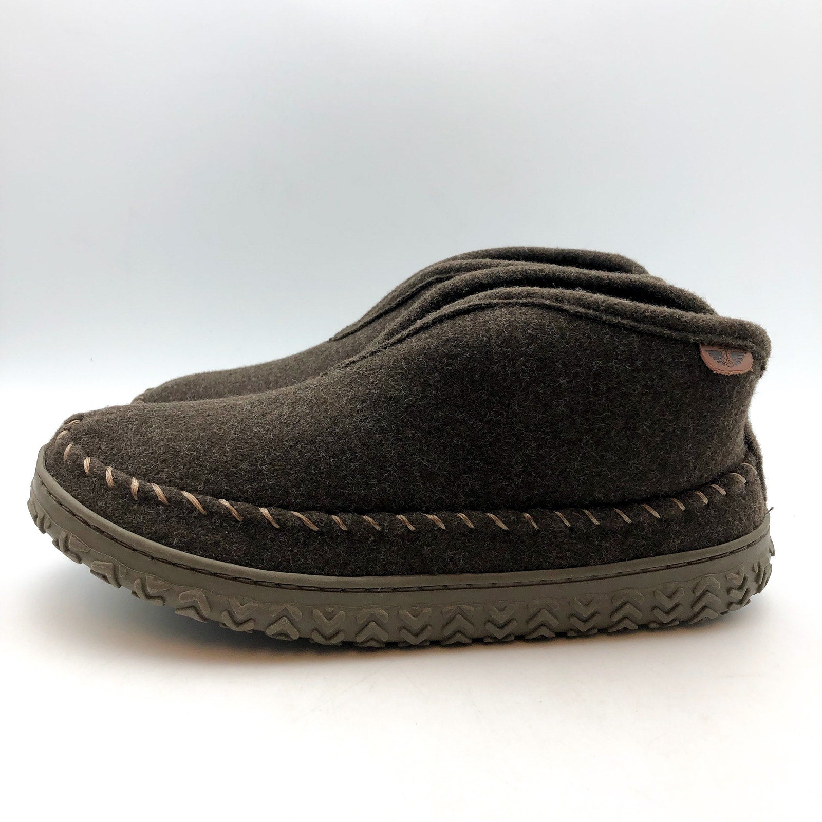 Dockers Mens Rugged Wool Slip-On Bootie Slippers SIZE 8 Brown Indoor/Outdoor NIB