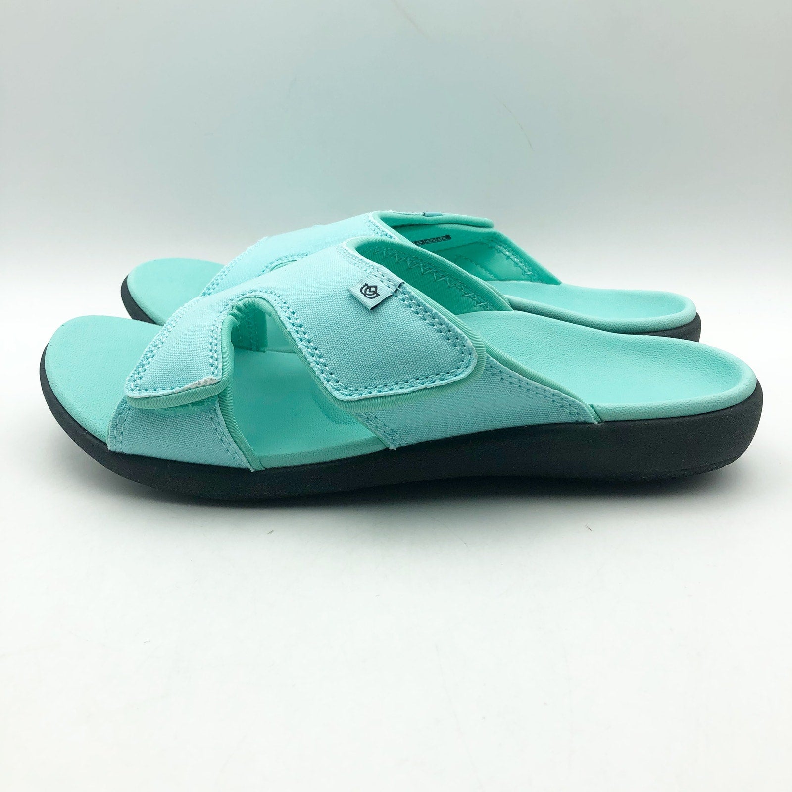 Spenco Womens Kholo Brite Sandals Size US 8B Turquoise Blue Comfort Ortho NWOB