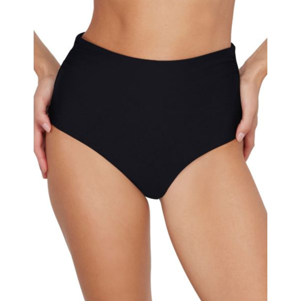 SUNSETS Women's Capri Fold-Over High Waist Bikini Bottom Small Black NWT