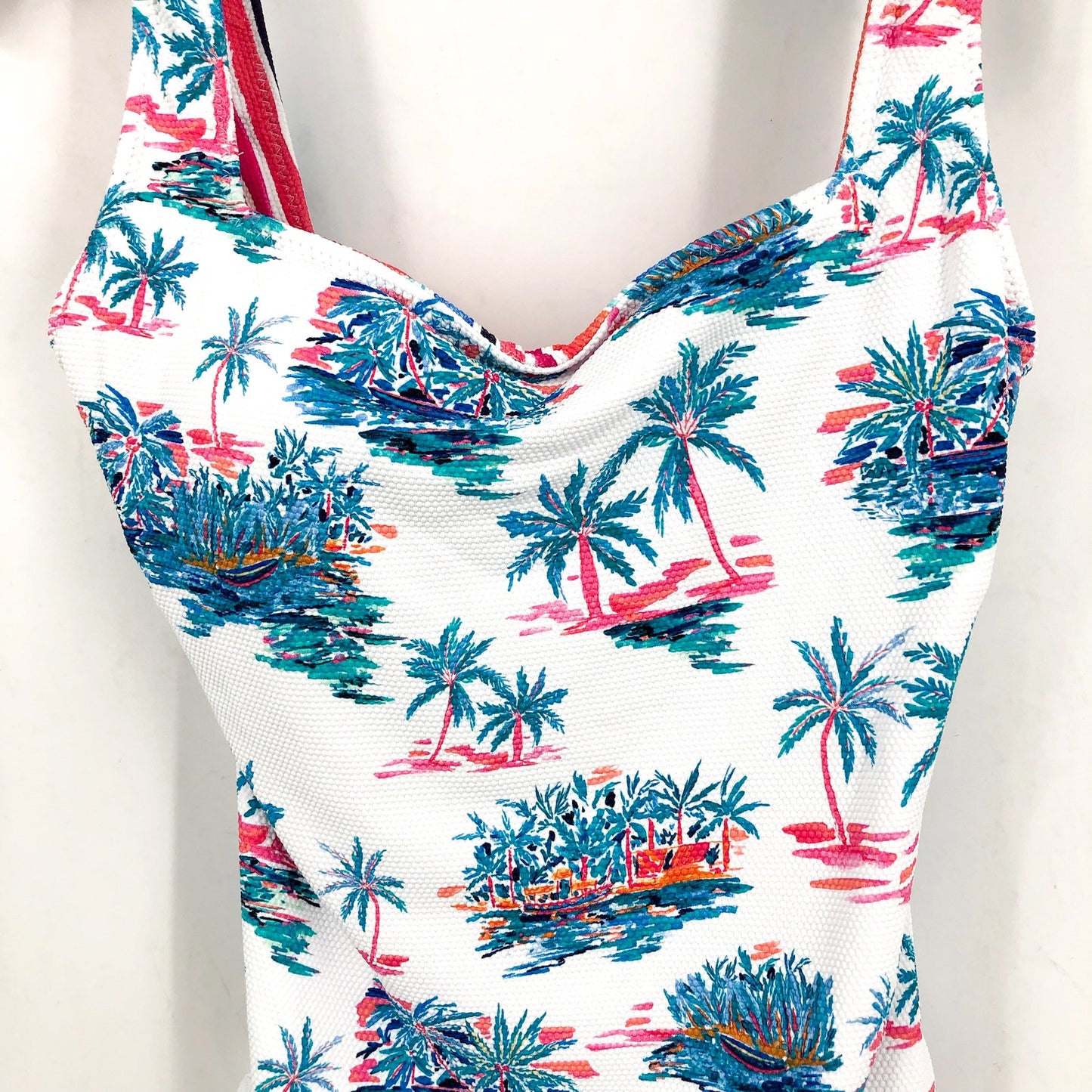 TOMMY BAHAMA Island Cays Oasis One-Piece Swimsuit Size 14 Pink Reversible