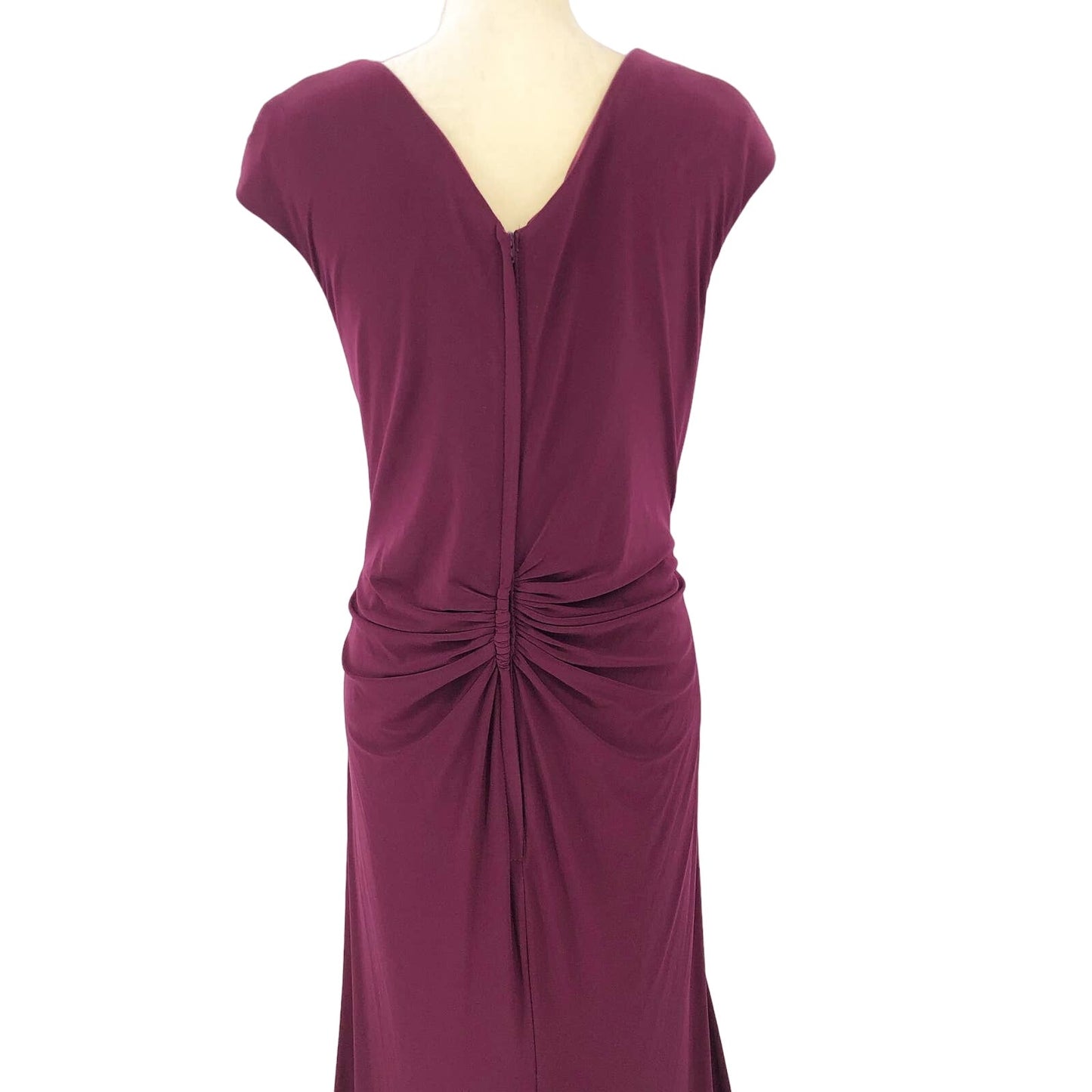 LA FEMME 29814 Women Knot Waist Jersey Evening Dress 18 Red Dark Berry NWT