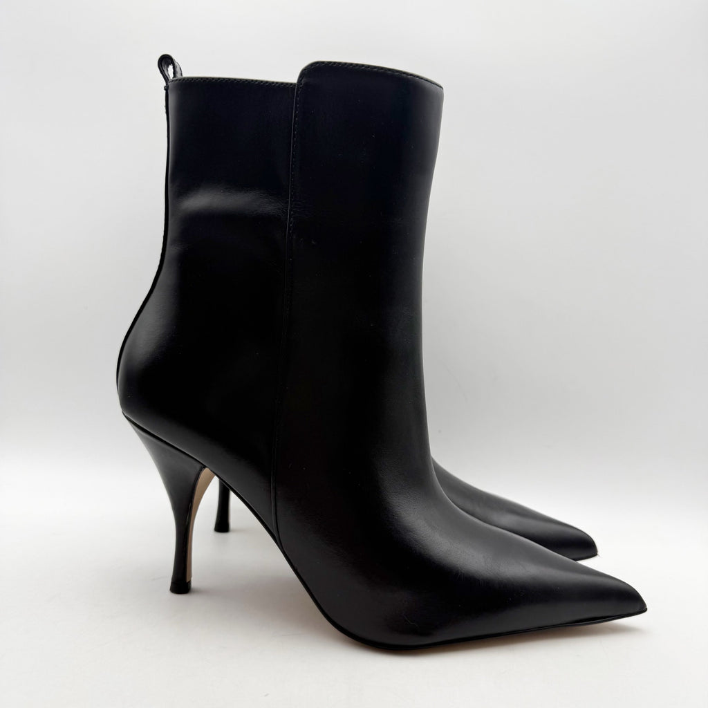 Vince Camuto Womens Poise Ankle Bootie US 9.5 M EU 41 Black Leather Heels NIB