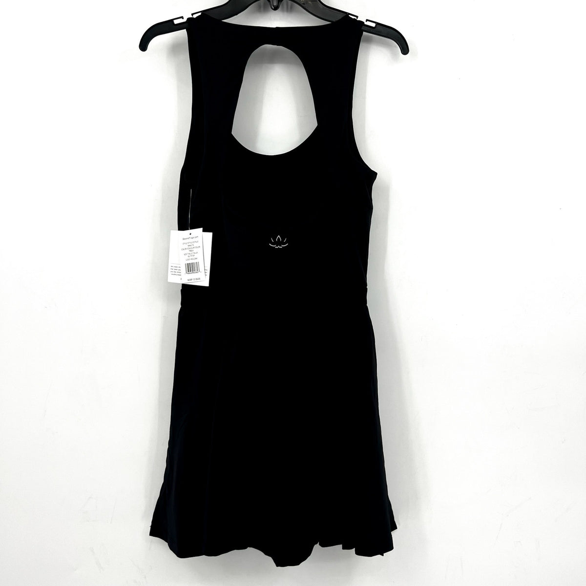 BEYOND YOGA Women's Score Pleated Dress XS Black Sleeveless Interior Shorts NWT
