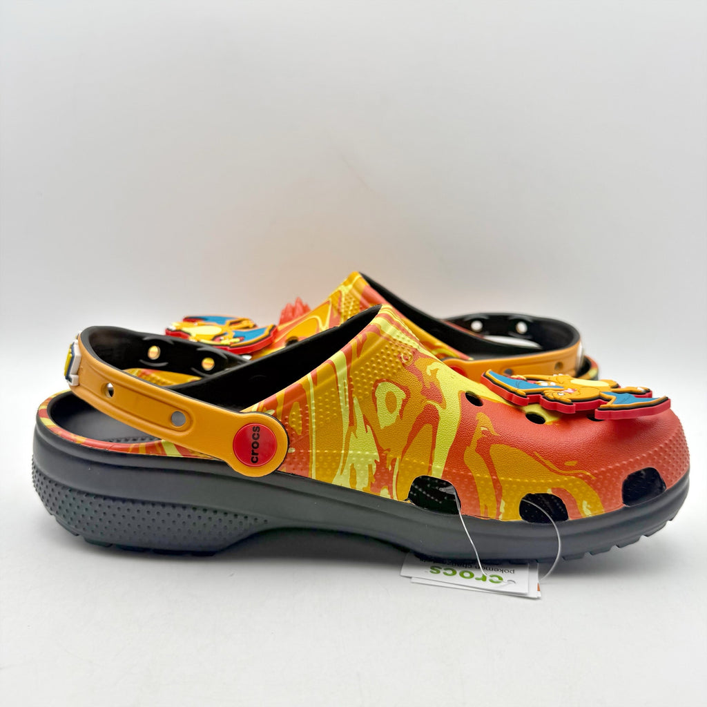 Crocs Mens Classic Pokemon Charizard Clogs Mens 8 Womens 10 Orange Black NWT