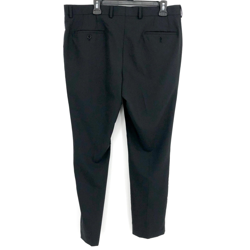 SAVILE ROW CO Men Brixton Suit Pants 38 x 34 Black Extra Trim Fit Trouser NEW