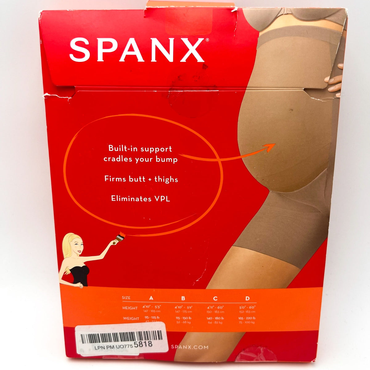 SPANX Maternity Mama Shaping Shorts Size B Cafe Au Lait Stretch NWT