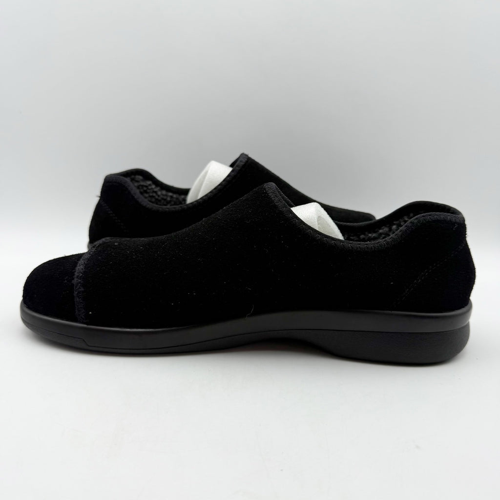 Propet Mens Coleman Slippers Size 9.5 M EU 42.5 Black Suede NIB