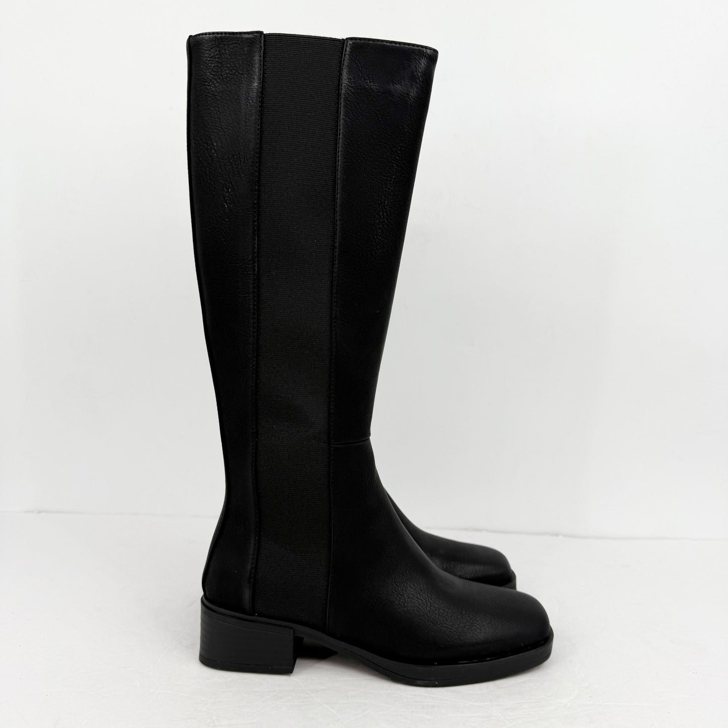 Aerosoles Womens Daria Knee High Boots US 7 M Black Vegan Leather NIB