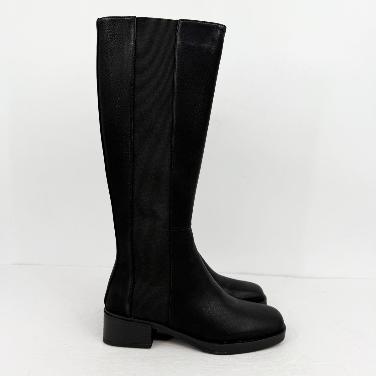 Aerosoles Womens Daria Knee High Boots Size 7 M Black Vegan Leather NIB