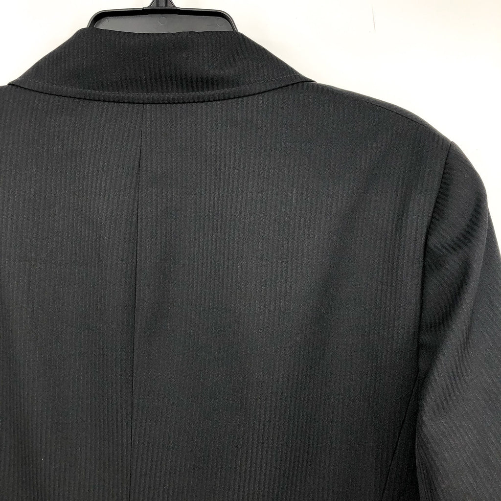 LE SUIT Womens Two Button Suit Jacket 20W Black Contrast Pinstripe Blazer NWT