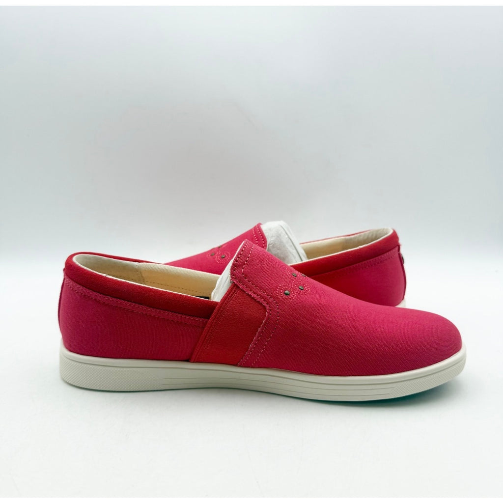 Spenco Women's Waterfront Canvas Slip On Sneaker Size 7 Red Pink Bittersweet NIB