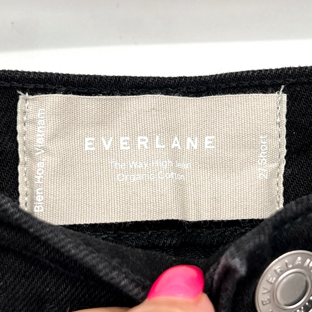 EVERLANE Women's The Way-High Jeans 27x25 Size 4 Coal Black Low Stretch NWT