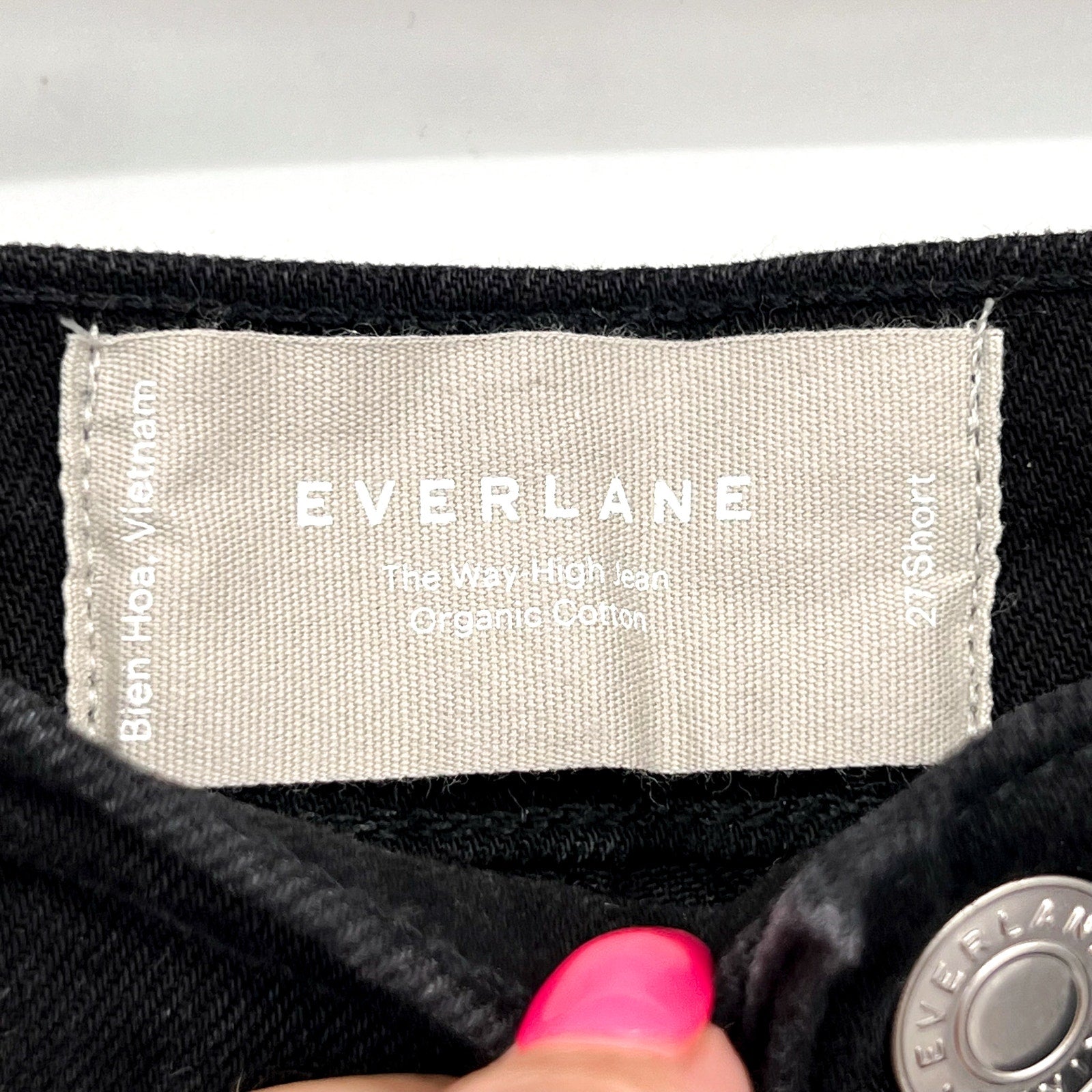 EVERLANE Women's The Way-High Jeans 27x25 Size 4 Coal Black Low Stretch NWT
