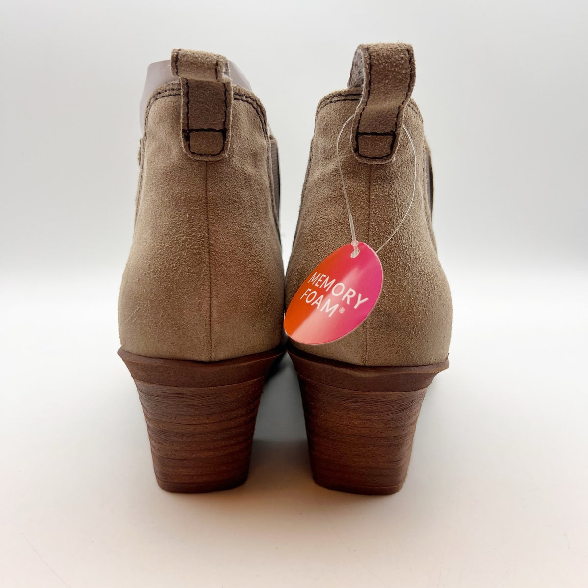 Comfortiva Womens Bailey Ankle Booties Size 8.5 EU 40 Tan Light Grey Leather NIB