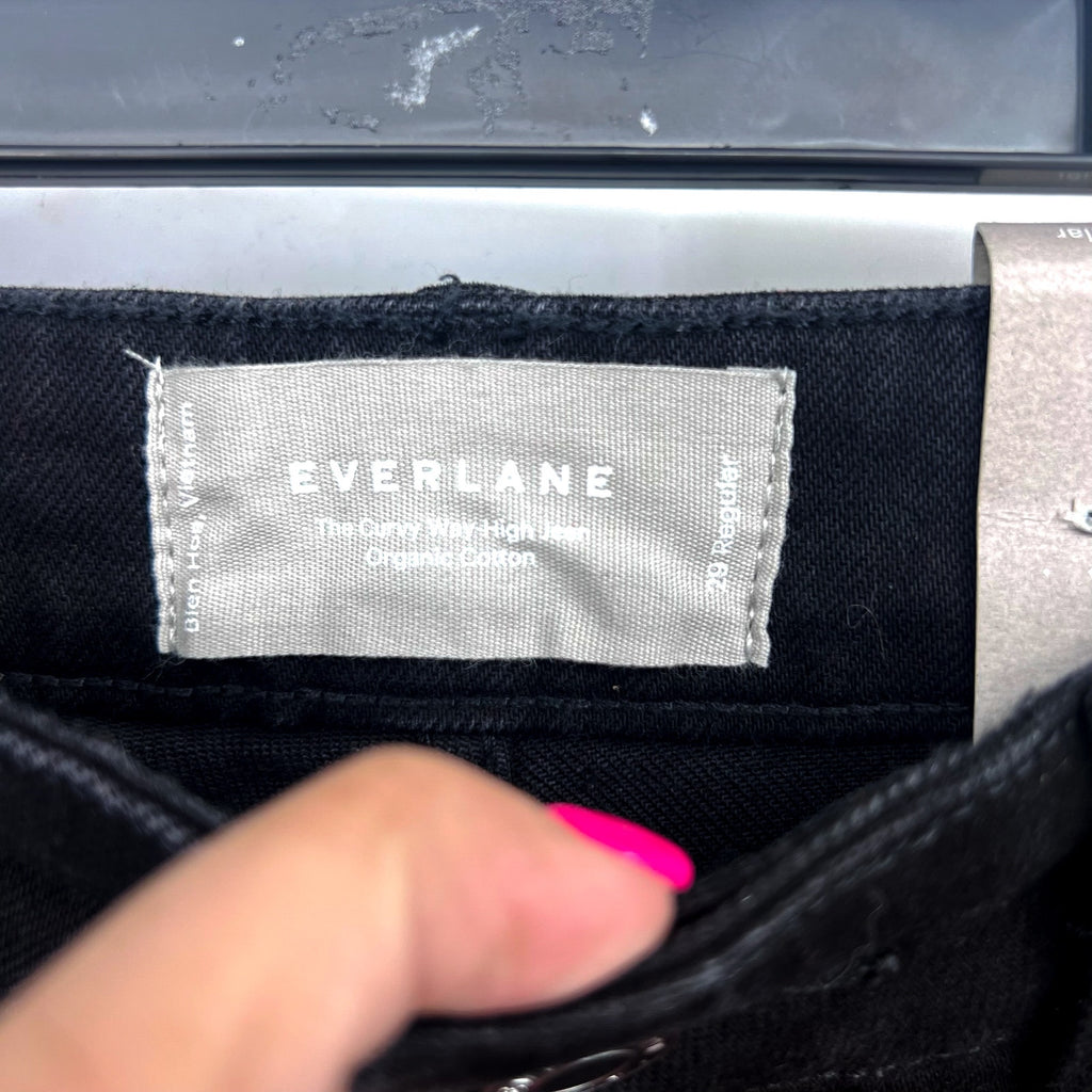 EVERLANE Women's The Curvy Way High Jeans 29x27 US 8 Black Organic Cotton NWT