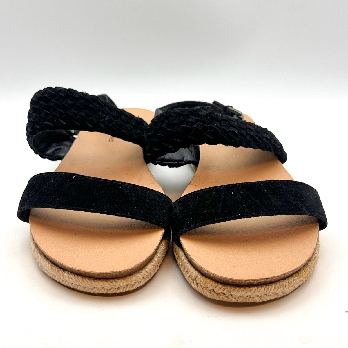 LUCKY BRAND Women's Gloreah Espadrille Flat Sandals Size 8.5M Black NWOB