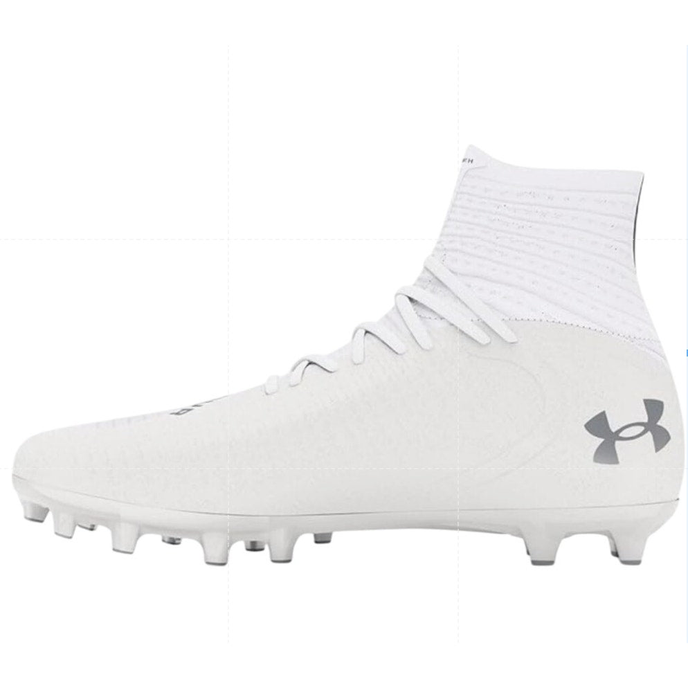 Under Armour Men Highlight MC 2.0 High Top Football Cleats Size 8 White NWOB