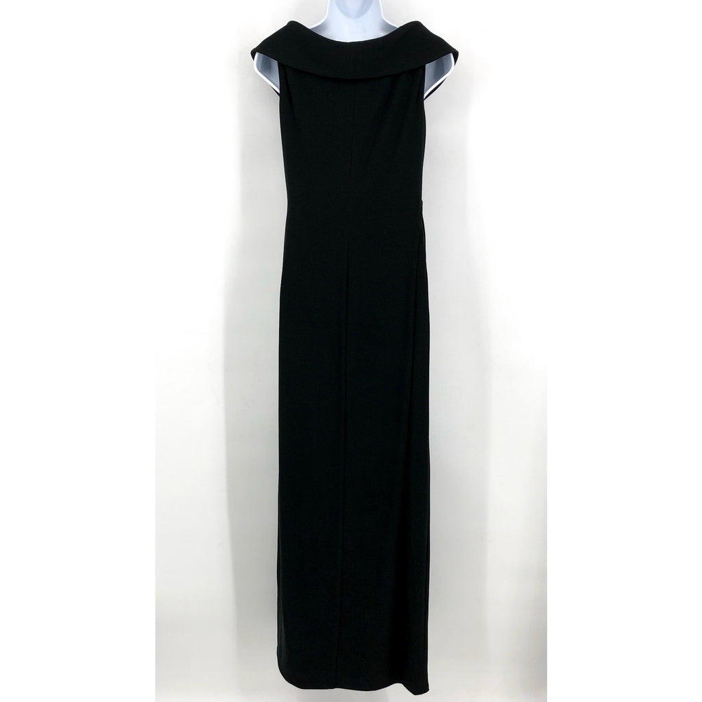 LAUREN RALPH LAUREN Off-the-Shoulder Gown Size 6 Black Jersey Dress Formal NWT