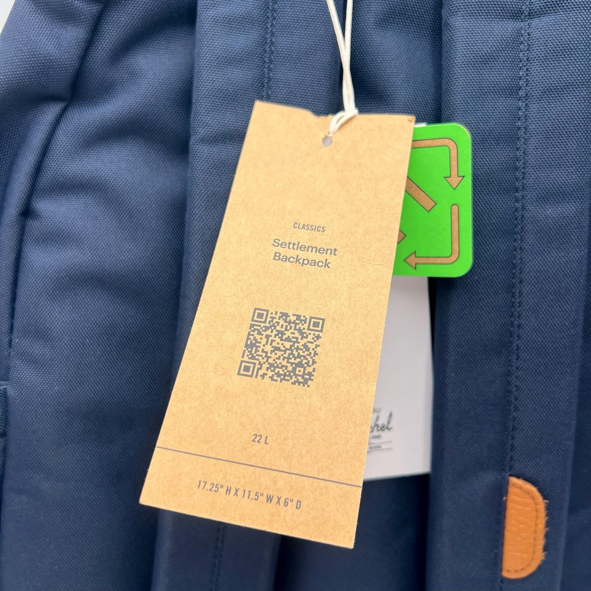 HERSCHEL SUPPLY CO. Settlement 22L Backpack Navy Blue Travel NWT