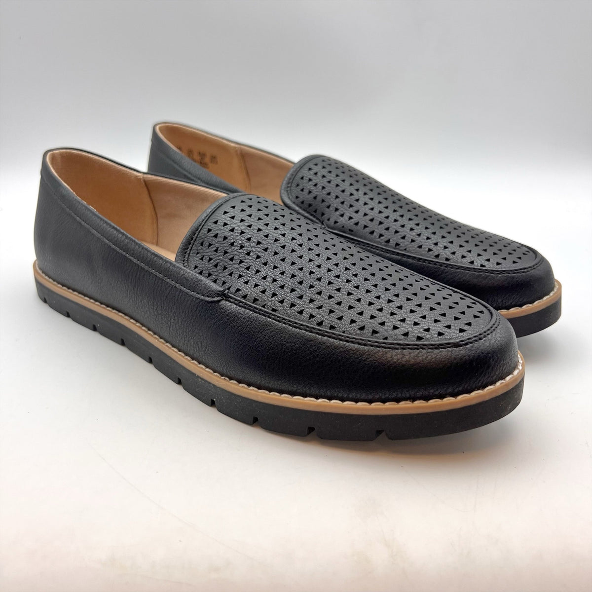LifeStride Womens Urban 2 Slip-On Loafers Size 9 Black Vegan Leather NIB