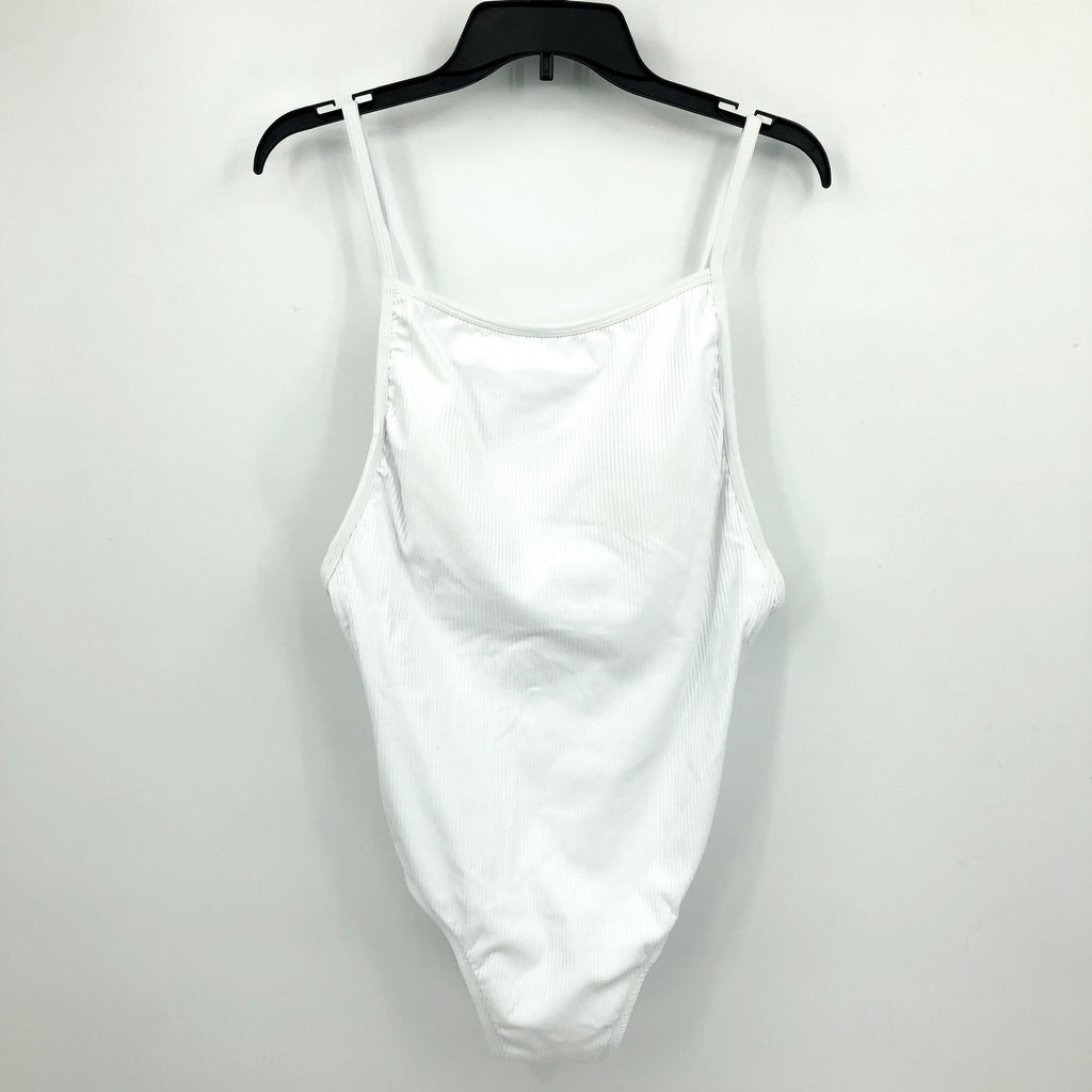 ANDIE SWIM Paloma One Piece Swimsuit XXL 18 Tall White Ribbed