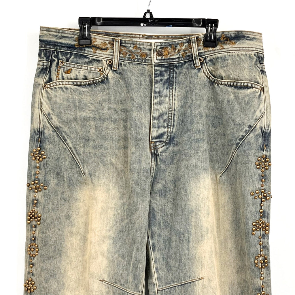 ADIDEM ASTERISKS Men's Rivet Chainstitch Selvedge Denim Jeans XXL Rust Wash NWOT