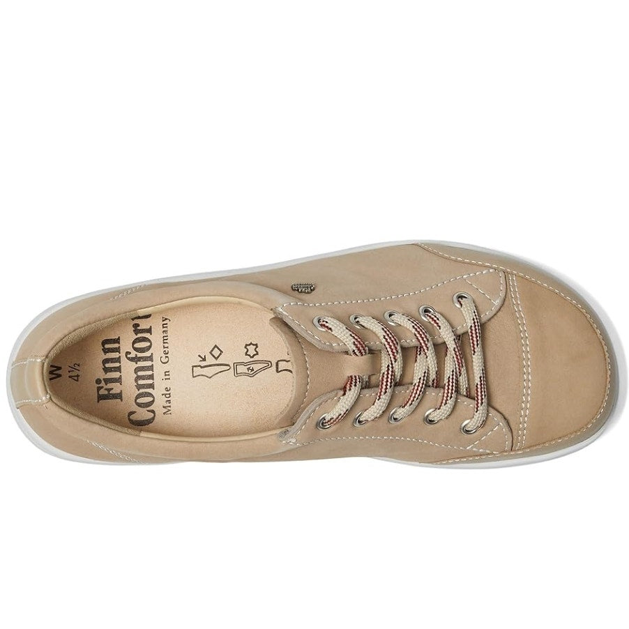 Finn Comfort Womens Ikebukuro Darkbrown Grass Sneakers US Size 7 Tan Leather NIB