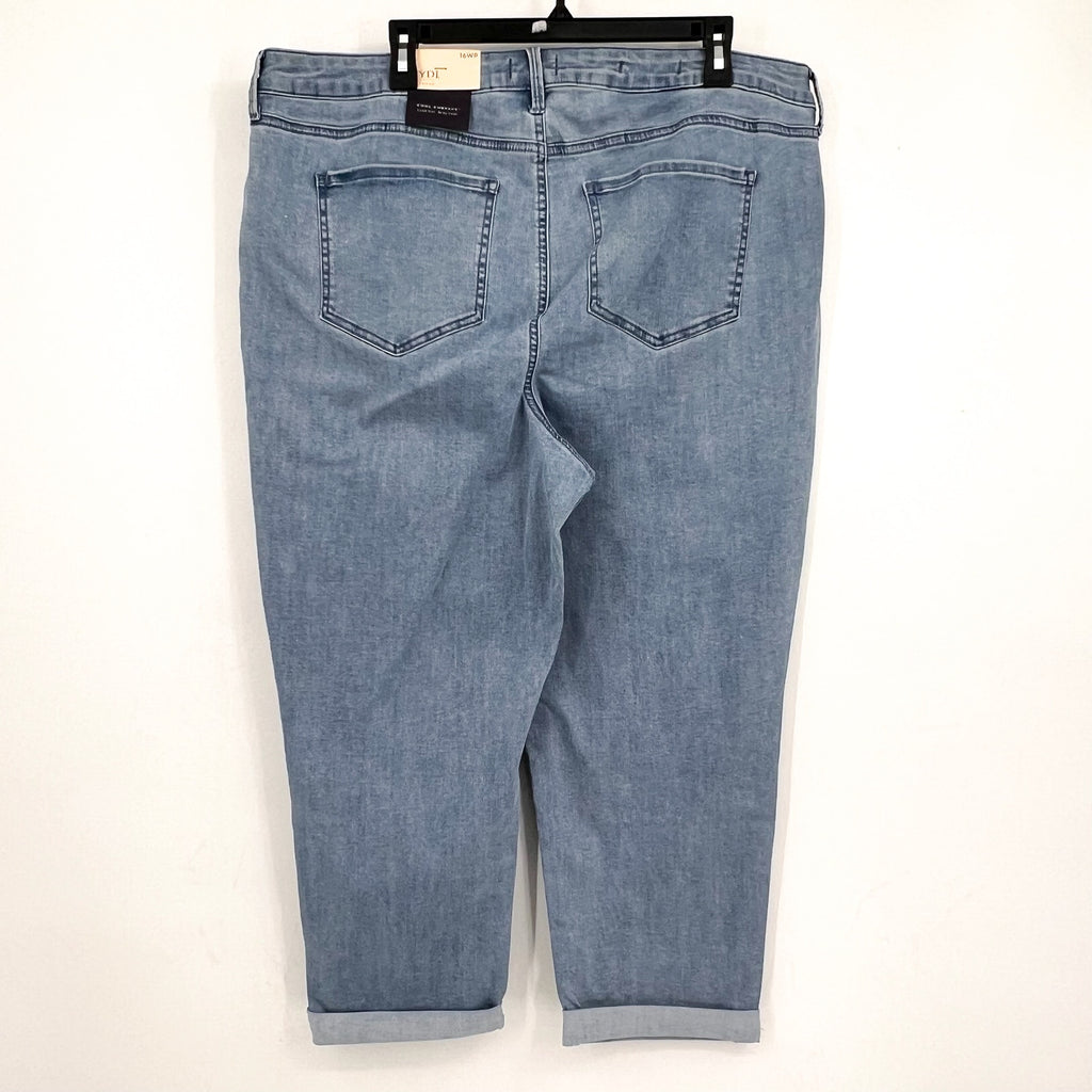NYDJ Womens Margot Girlfriend Jeans Size 16W PETITE Kingston Blue NWT