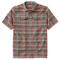 L.L. BEAN Mens Short-Sleeve Casual Shirt Small Red Green SunSmart Cool Weave NWT