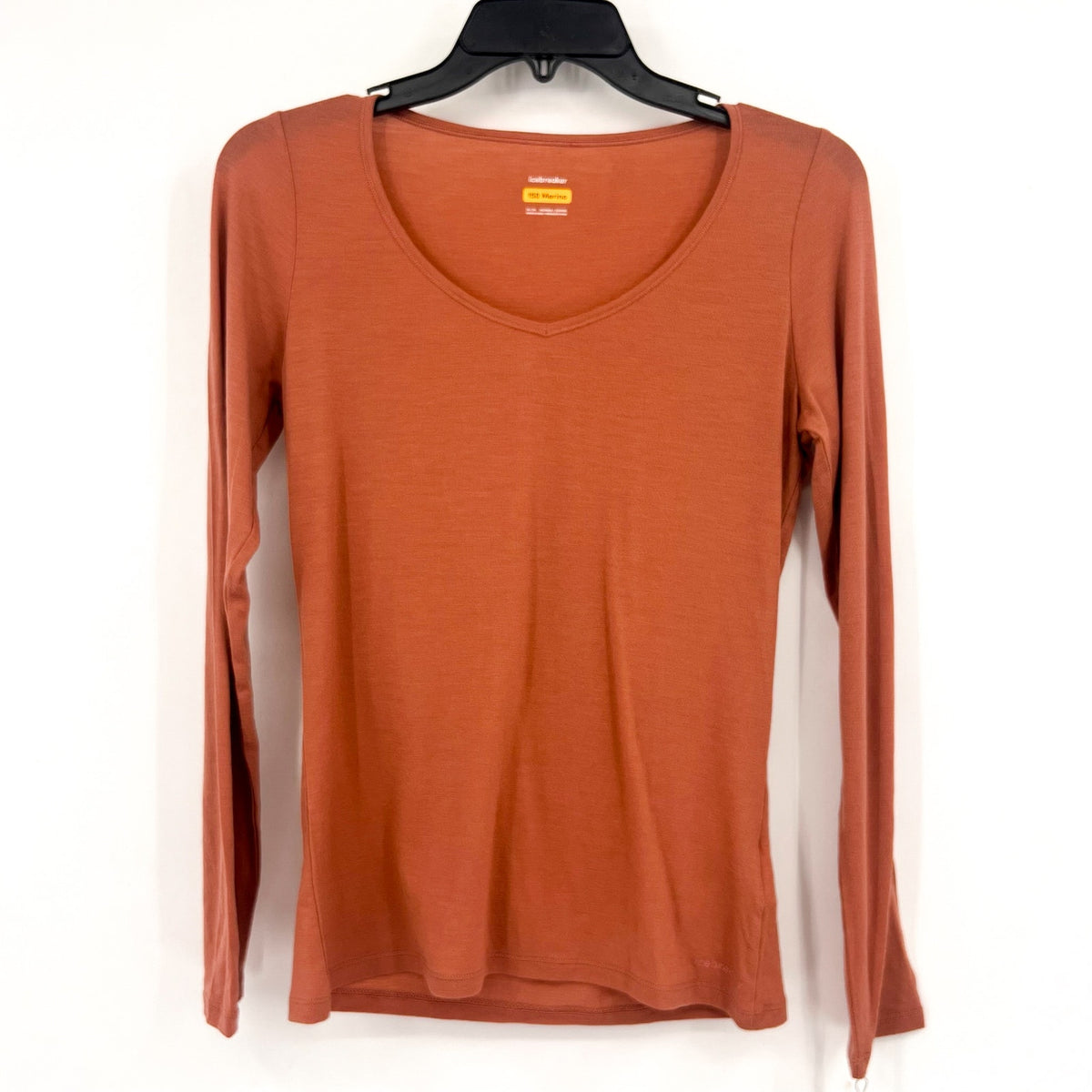 ICEBREAKER Women's Merino 150 Siren Long Sleeve Top Medium Cedar Wood Orange NWT