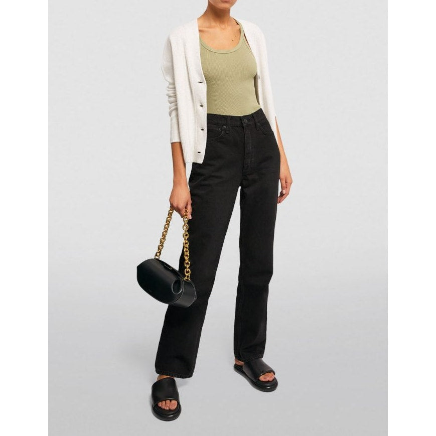 RAG & BONE Womens Alex High-Rise Straight-Leg Jeans Size 26 US 2 Black NWT
