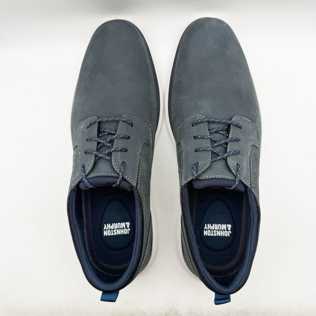 Johnston & Murphy Mens Jenkins Plain Toe Sneaker US 12 M Navy Nubuck Leather NIB