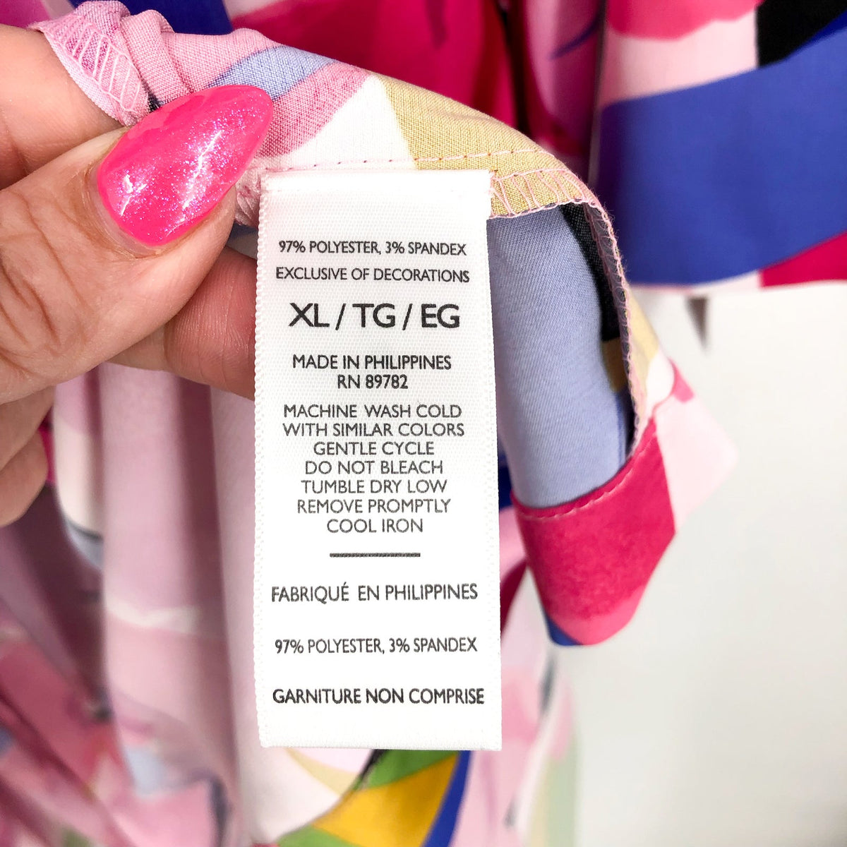 N NATORI Women's Bonita Stretch Silky Satin 49" Robe XL Pink Multi Floral NWT