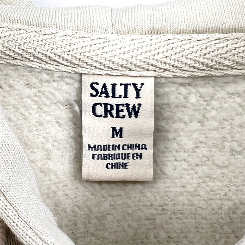 SALTY CREW Women's Salty Crew Hopper Crew Hoodie Medium Off White Sweatshirt NWT